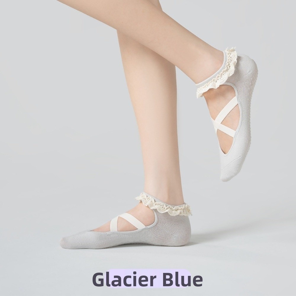 Pilates Yoga Gifts - Geschenke Rutschfeste Yoga-Socken mit Spitzenbesatz Atmungsaktive