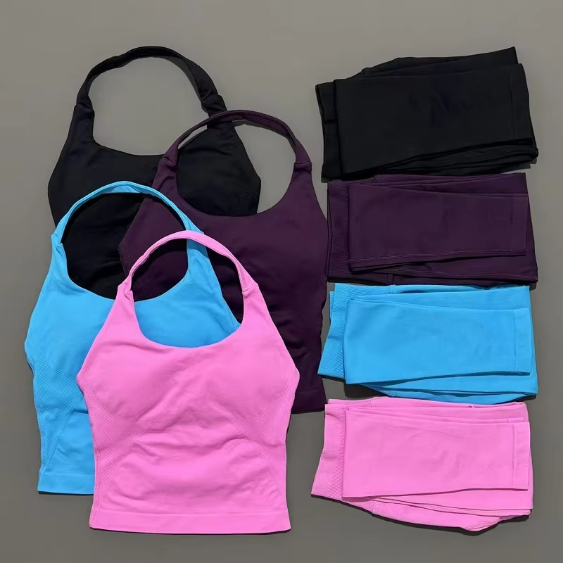 Pilates Yoga Kit - 2-teiliges Sportbekleidungs-Set für Damen Yoga-Outfit Fitnesskleidung