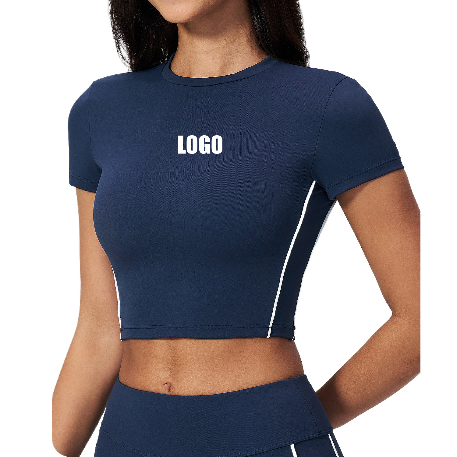 Pilates Yoga Logo - Damen Pilates Fitness Kurzarmshirt mit individuellem
