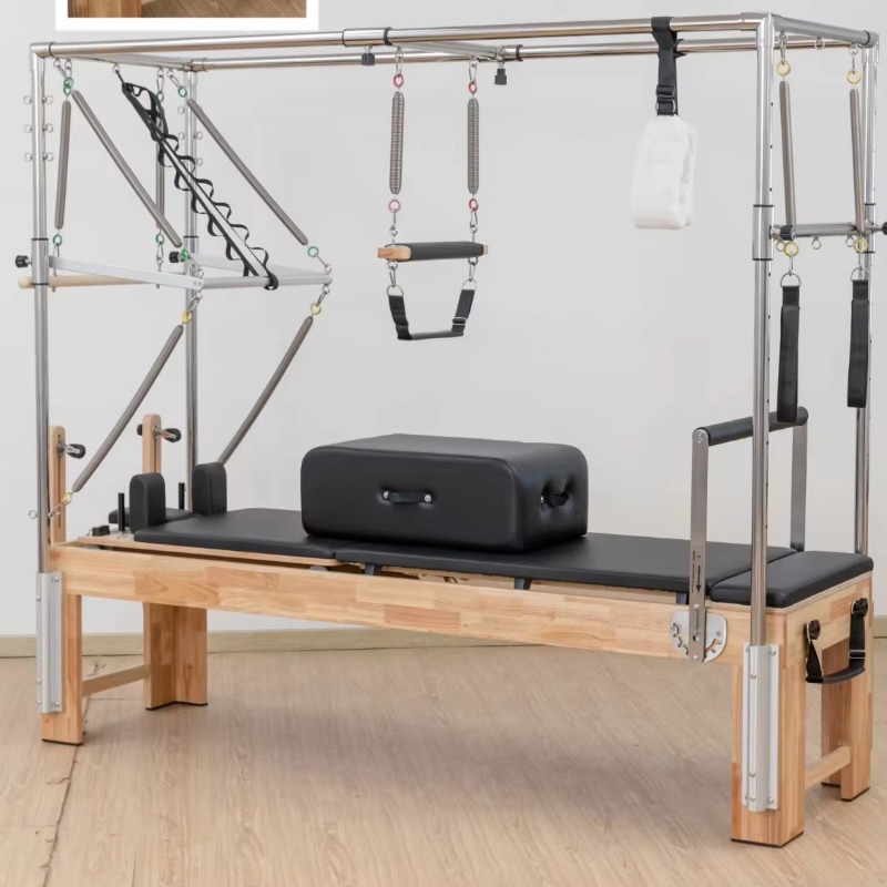 Pilates And Yoga Combined - Yoga-Fitnessgeräte Ahornkombination Cadillac Tisch Pilates Reformbett