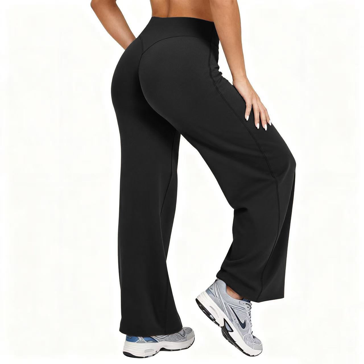 Pilates Yoga &A - Damen Plus Size Yoga Weitbein-Hose Hohe