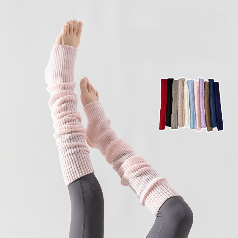 Pilates Yoga Footwear - Täglicher Gebrauch Kniehohe Ballett-Beinstulpen Einfarbige Lange