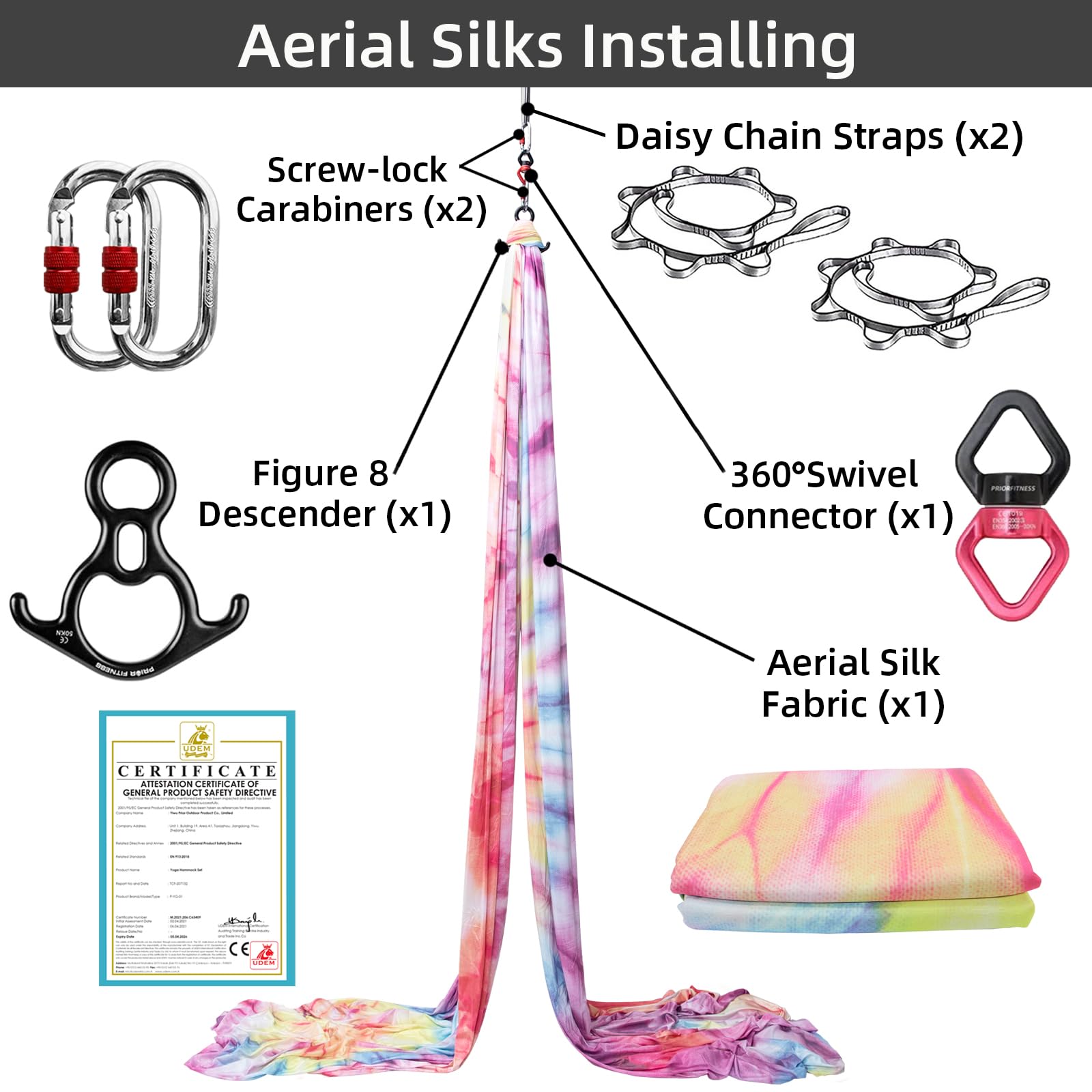 9 Yards Aerial Silks Kit, farb – Aerial Silk Hammock Bewertung und Preis