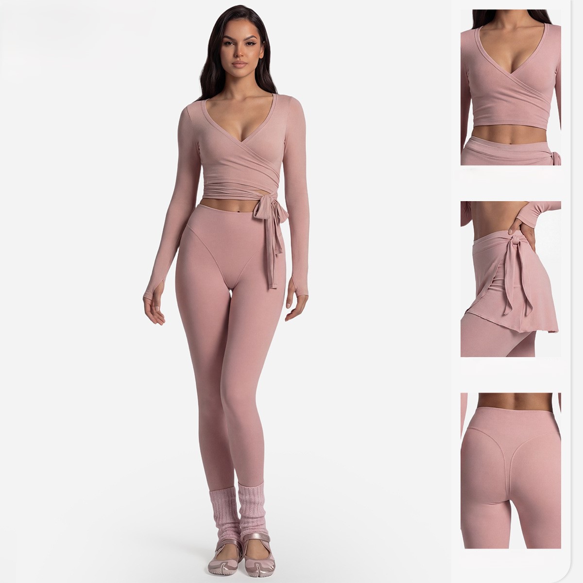 Langärmliges Yoga-Oberteil mit – Pilates Yoga Kit Bewertung und Preis